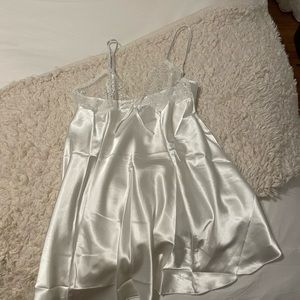 White satin slip
